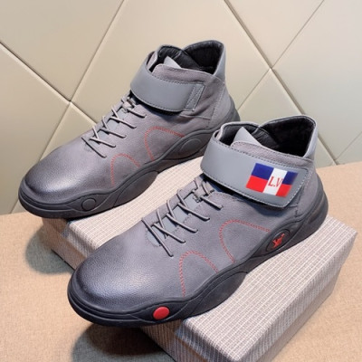 Louis Vuitton 2019 Mens Leather Sneakers - 루이비통 2019 남성용 레더 스니커즈 LOUS0339.Size(240 - 270).그레이