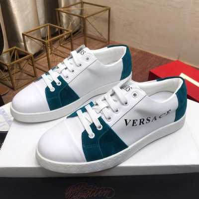Versace 2019 Mens Leather Sneakers - 베르사체 2019 남성용 레더 스니커즈 VERS0102.Size (240 - 270).화이트