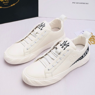 Prada 2019 Mens Leather Sneakers - 프라다 2019 남성용 레더 스니커즈,PRAS00203,Size(240 - 265).화이트