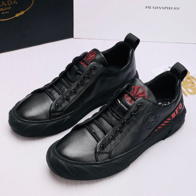 Prada 2019 Mens Leather Sneakers - 프라다 2019 남성용 레더 스니커즈,PRAS00204,Size(240 - 265).블랙