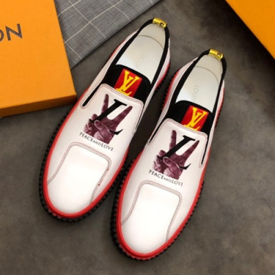 Louis Vuitton 2019 Mens Leather Slip On - 루이비통 2019 남성용 레더 슬립온 LOUS0343.Size(240 - 270).화이트