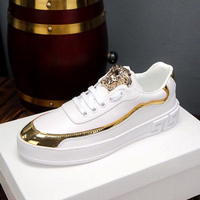 Versace 2019 Mens Leather Sneakers - 베르사체 2019 남성용 레더 스니커즈 VERS0105.Size (240 - 270).화이트