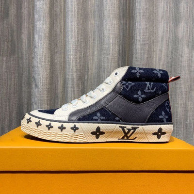 Louis Vuitton 2019 Mens Denim Sneakers - 루이비통 2019 남성용 데님 스니커즈 LOUS0352.Size(240 - 270).블루