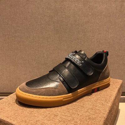 Gucci 2019 Mens Leather Sneakers - 구찌 2019 남성용 레더 스니커즈 GUCS0428,Size(240 - 270).블랙