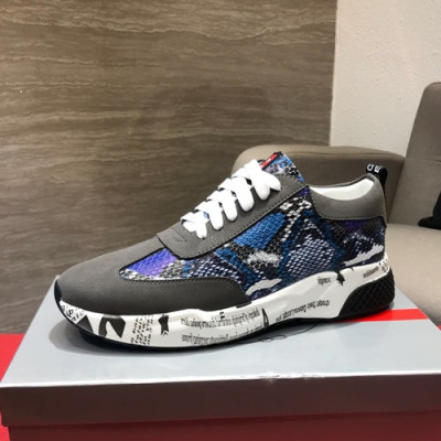 Prada 2019 Mens Leather Sneakers - 프라다 2019 남성용 레더 스니커즈,PRAS00209,Size(240 - 270).그레이