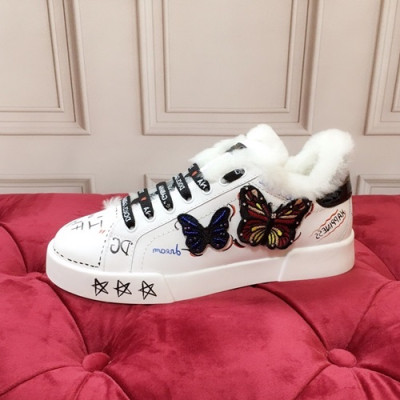 Dolce&Gabbana 2019 Mm / Wm Leather Sneakers  - 돌체앤가바나 2019 남여공용 레더 스니커즈 DGS0102,Size(225 - 270).화이트