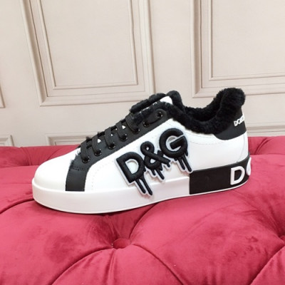 Dolce&Gabbana 2019 Mm / Wm Leather Sneakers  - 돌체앤가바나 2019 남여공용 레더 스니커즈 DGS0104,Size(225 - 270).화이트