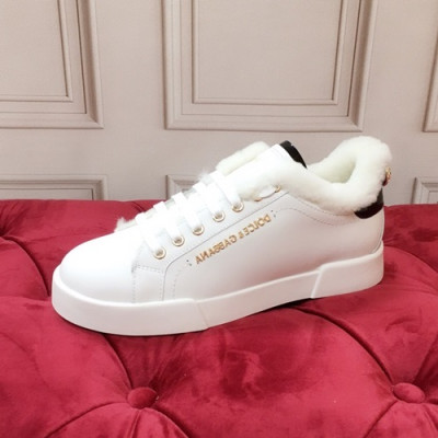 Dolce&Gabbana 2019 Mm / Wm Leather Sneakers  - 돌체앤가바나 2019 남여공용 레더 스니커즈 DGS0105,Size(225 - 270).화이트