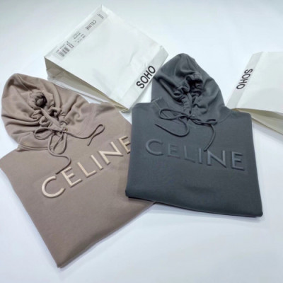 Celine 2019  Mm/Wm Logo Cotton Oversize Hooded - 셀린느 2019 남자 로고 코튼 오버사이즈 후드티 Cel0043x.Size(s - xl).그레이