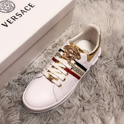 Versace 2019 Mens Leather Sneakers - 베르사체 2019 남성용 레더 스니커즈 VERS0117.Size (240 - 270).화이트