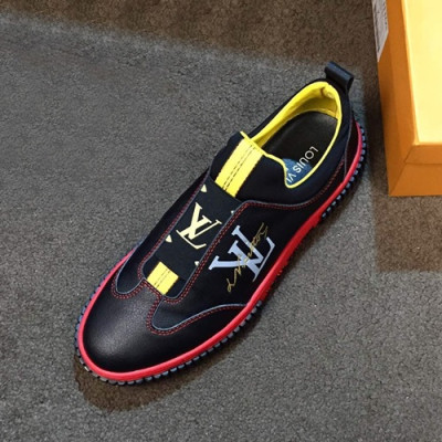 Louis Vuitton 2019 Mens Leather Sneakers - 루이비통 2019 남성용 레더 스니커즈 LOUS0355.Size(240 - 270).블랙