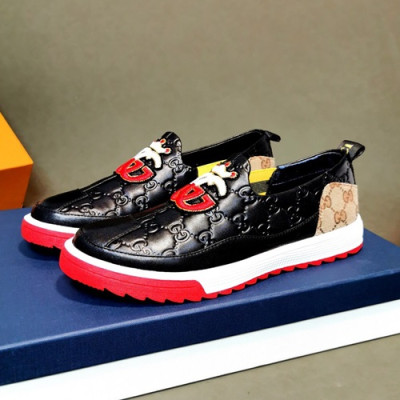 Gucci 2019 Mens Leather Slip On - 구찌 2019 남성용 레더 슬립온 GUCS0436,Size(240 - 270).블랙