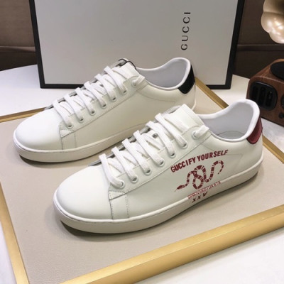 Gucci 2019 Mm/Wm Leather Sneakers - 구찌 2019 남여공용 레더 스니커즈 GUCS0439,Size(225 - 270).화이트