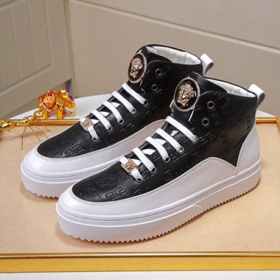 Versace 2019 Mens Leather Sneakers - 베르사체 2019 남성용 레더 스니커즈 VERS0125,Size (240 - 270).블랙