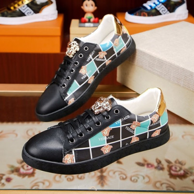 Versace 2019 Mens Leather Sneakers - 베르사체 2019 남성용 레더 스니커즈 VERS0128,Size (240 - 270).블랙