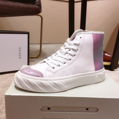 Gucci 2019 Mens Leather Sneakers - 구찌 2019 남성용 레더 스니커즈 GUCS0442,Size(240 - 270).화이트