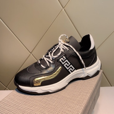 Versace 2019 Mens Leather Sneakers - 베르사체 2019 남성용 레더 스니커즈 VERS0136,Size (240 - 270).블랙