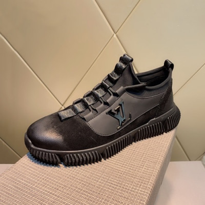 Louis Vuitton 2019 Mens Leather Sneakers - 루이비통 2019 남성용 레더 스니커즈 LOUS0358.Size(240 - 270).블랙