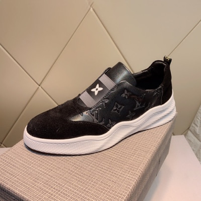Louis Vuitton 2019 Mens Leather Sneakers - 루이비통 2019 남성용 레더 스니커즈 LOUS0360.Size(240 - 270).블랙
