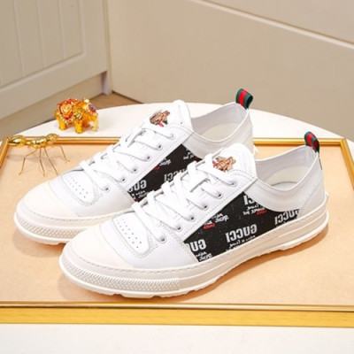 Gucci 2019 Mens Leather Sneakers - 구찌 2019 남성용 레더 스니커즈 GUCS0452,Size(240 - 270).화이트