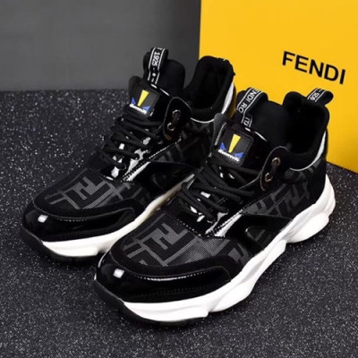 Fendi 2019 Mens Leather Sneakers - 펜디 2019 남성용 레더 스니커즈 FENS0188,Size(240 - 270).블랙