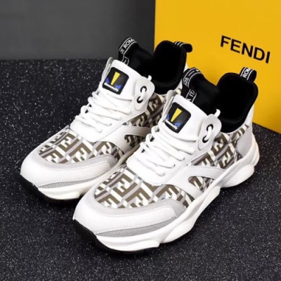 Fendi 2019 Mens Leather Sneakers - 펜디 2019 남성용 레더 스니커즈 FENS0190,Size(240 - 270).화이트
