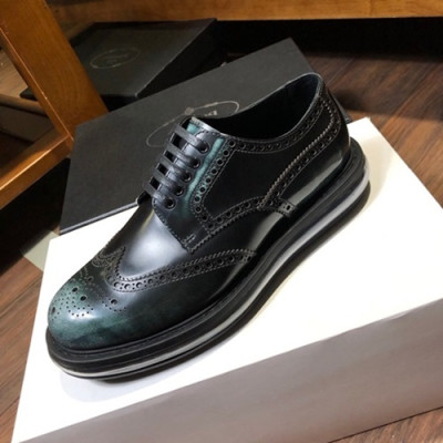Prada 2019 Mens Leather Sneakers - 프라다 2019 남성용 레더 스니커즈,PRAS00213,Size(245 - 265).블랙+블루