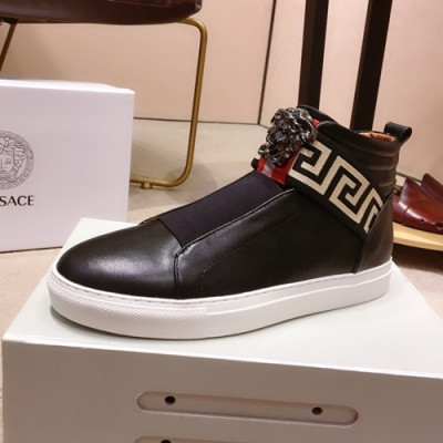Versace 2019 Mens Leather Sneakers - 베르사체 2019 남성용 레더 스니커즈 VERS0141,Size (240 - 270).블랙