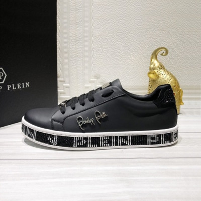 Philipp plein 2019 Mens Leather Sneakers  - 필립플레인 2019 남성용 레더 스니커즈 PPS0136,Size(240 - 270).블랙