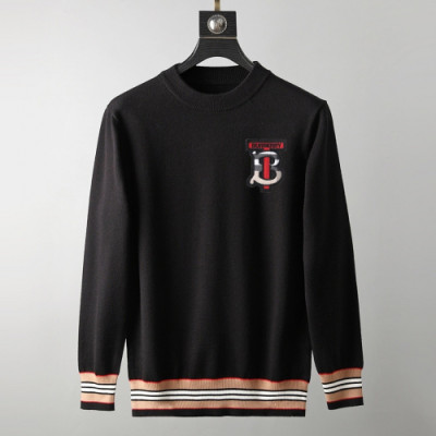 Burberry 2019 Mens Logo Casual Wool Sweater - 버버리 2019 남성 로고 캐쥬얼 울 스웨터 Bur01259x.Size(m - 3xl).블랙