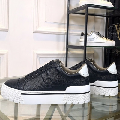 Hermes 2019 Ladies Leather Sneakers - 에르메스 2019 여성용 레더 스니커즈 HERS0242.Size(225 - 250).블랙