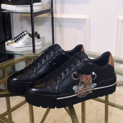 Hermes 2019 Ladies Leather Sneakers - 에르메스 2019 여성용 레더 스니커즈 HERS0245.Size(225 - 250).블랙