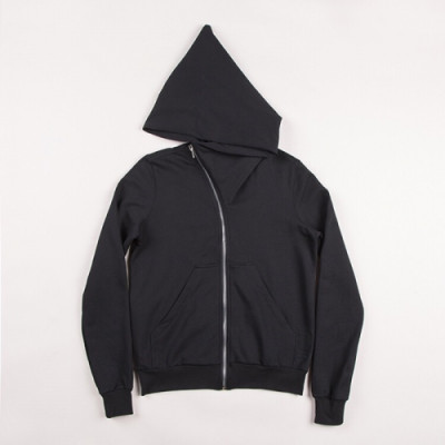 Rick Owens 2019 Mens Logo Cotton Zip-up Hooded - 릭오웬스 2019 남성 로고 코튼 집업 후드티 Ric007x.Size(s - xl).블랙