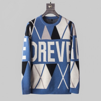 Versace 2019 Mens Medusa Logo Crew-neck Wool Sweater - 베르사체 2019 남성 메두사 로고 크루넥 울 스웨터 Ver0310x.Size(l - 4xl).블루