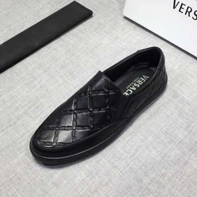 Versace  2019 Mens Leather Slip On - 베르사체 2019 남성용 레더 슬립온 VERS0150,Size(240 - 270).블랙