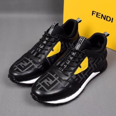 Fendi 2019 Mens Leather Sneakers - 펜디 2019 남성용 레더 스니커즈 FENS0197,Size(240 - 270).블랙