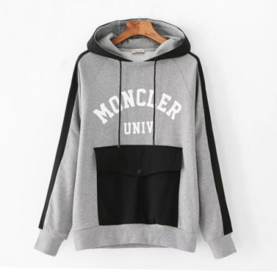 Moncler 2019 Mens Logo Cotton HoodT - 몽클레어 2019 남성 로고 코튼 후드티 Moc0855x.Size(s - xl).그레이