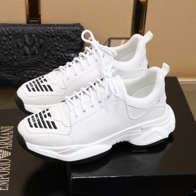 Armani 2019 Mens Leather Sneakers  - 알마니 2019 남성용 레더 스니커즈 ARMS0095,Size(240 - 270).화이트