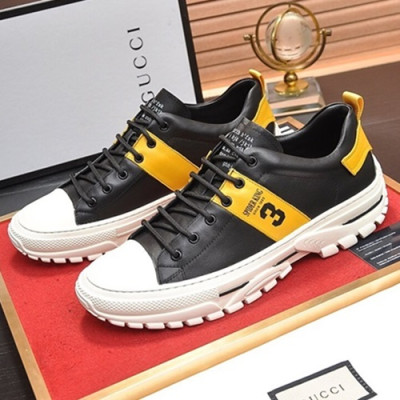 Gucci 2019 Mens Leather Sneakers - 구찌 2019 남성용 레더 스니커즈 GUCS0483,Size(240 - 270),블랙