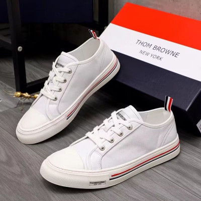 Thom Brown 2023 Mens Leather Sneakers - 톰브라운 2023 남성용 레더 스니커즈 THOMS0013,Size(240 - 275).화이트
