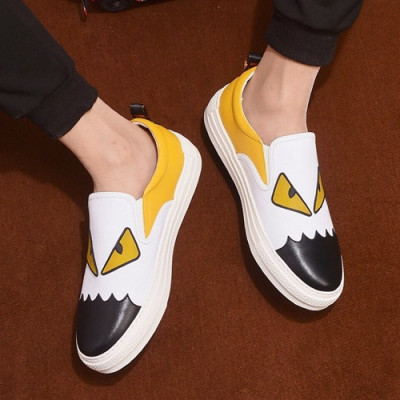 Fendi 2019 Mens Leather Slip On - 펜디 2019 남성용 레더 슬립온 FENS0200,Size(240 - 270).화이트