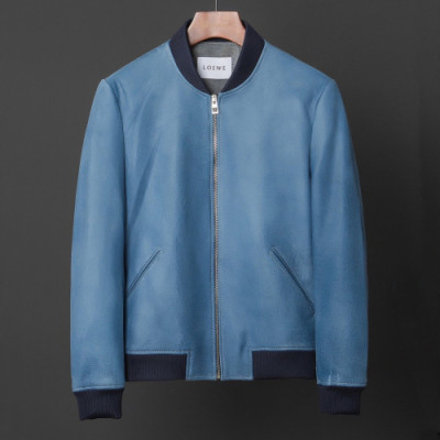 Loewe 2019 Mens Causal Leather Jacket - 로에베 2019 남성 캐쥬얼 가죽 자켓 Loe0087x.Size(m - 3xl).블루