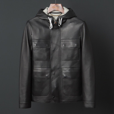 Burberry 2019 Mens Casual Leather Jacket - 버버리 2019 남성 캐쥬얼 레더 자켓 Bur01277x.Size(m - 3xl).블랙
