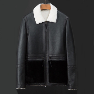 Armani 2019 Mens Logo Casual Leather Jacket - 알마니 2019 남성 로고 캐쥬얼 가죽자켓 Arm0317x.Size(m - 3xl).블랙