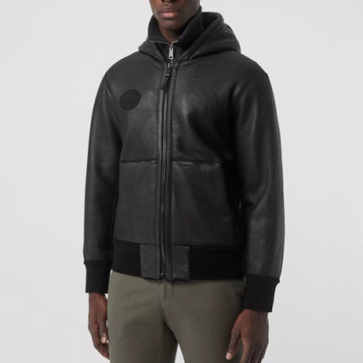 Burberry 2019 Mens Casual Leather Jacket - 버버리 2019 남성 캐쥬얼 레더 자켓 Bur01279x.Size(m - 3xl).블랙