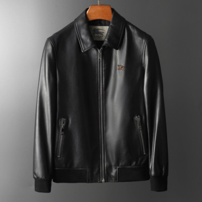 Burberry 2019 Mens Casual Leather Jacket - 버버리 2019 남성 캐쥬얼 레더 자켓 Bur01280x.Size(m - 3xl).블랙