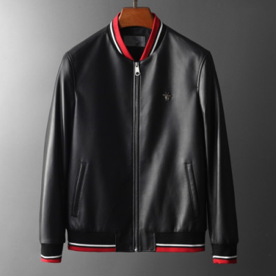 Dior 2019 Mens Logo Modern Leather Jacket - 디올 2019 남성 모던 레더자켓 Dio0372x.Size(m - 3xl).블랙