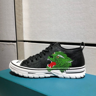 Gucci 2019 Mens Leather Sneakers - 구찌 2019 남성용 레더 스니커즈 GUCS0491,Size(240 - 270),블랙