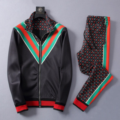 Gucci 2019 Mens Logo Cotton Training Clothes&Pants - 구찌 2019 남성 로고 코튼  트레이닝복&팬츠  Guc01481x.Size(m - 3xl).블랙