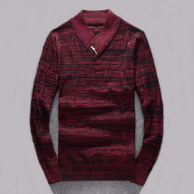 Armani 2019 Mens v-neck Wool Sweater - 알마니 2019 남성 브이넥 울 스웨터 Arm0351x.Size(m - 4xl).버건디
